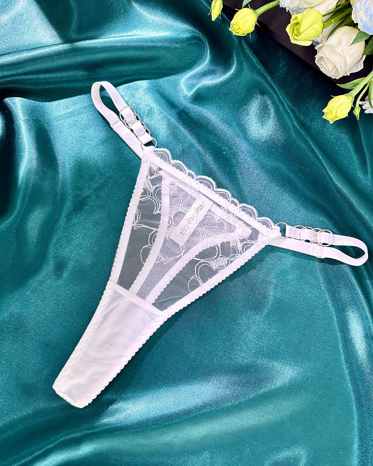 White Embroidery Lingerie Set