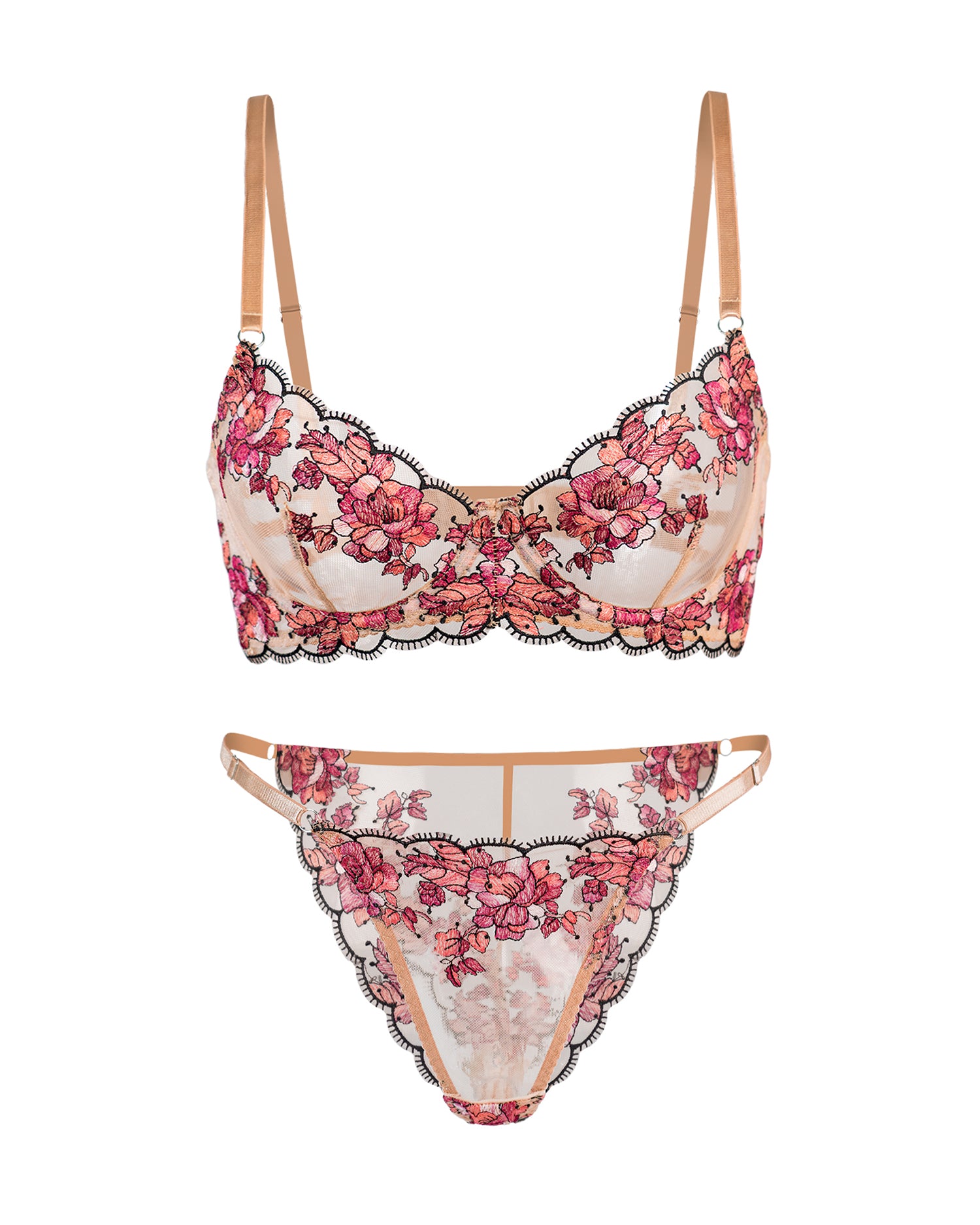 Blossom Elegance Lace Lingerie Set