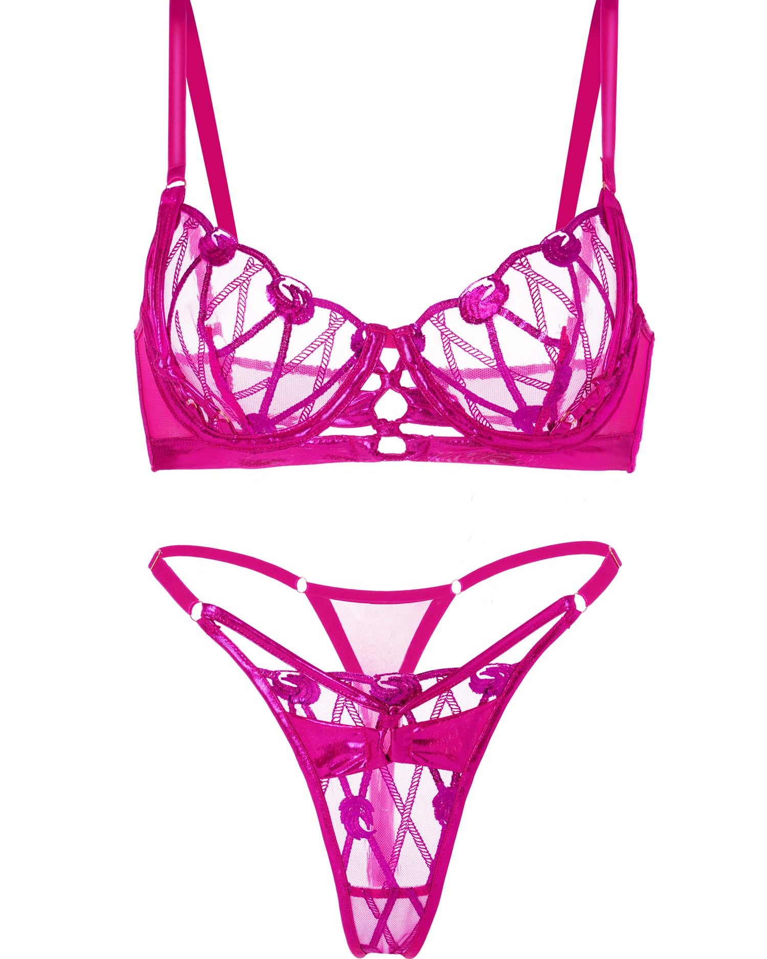 Opulent Magenta Fantasy Lingerie Set