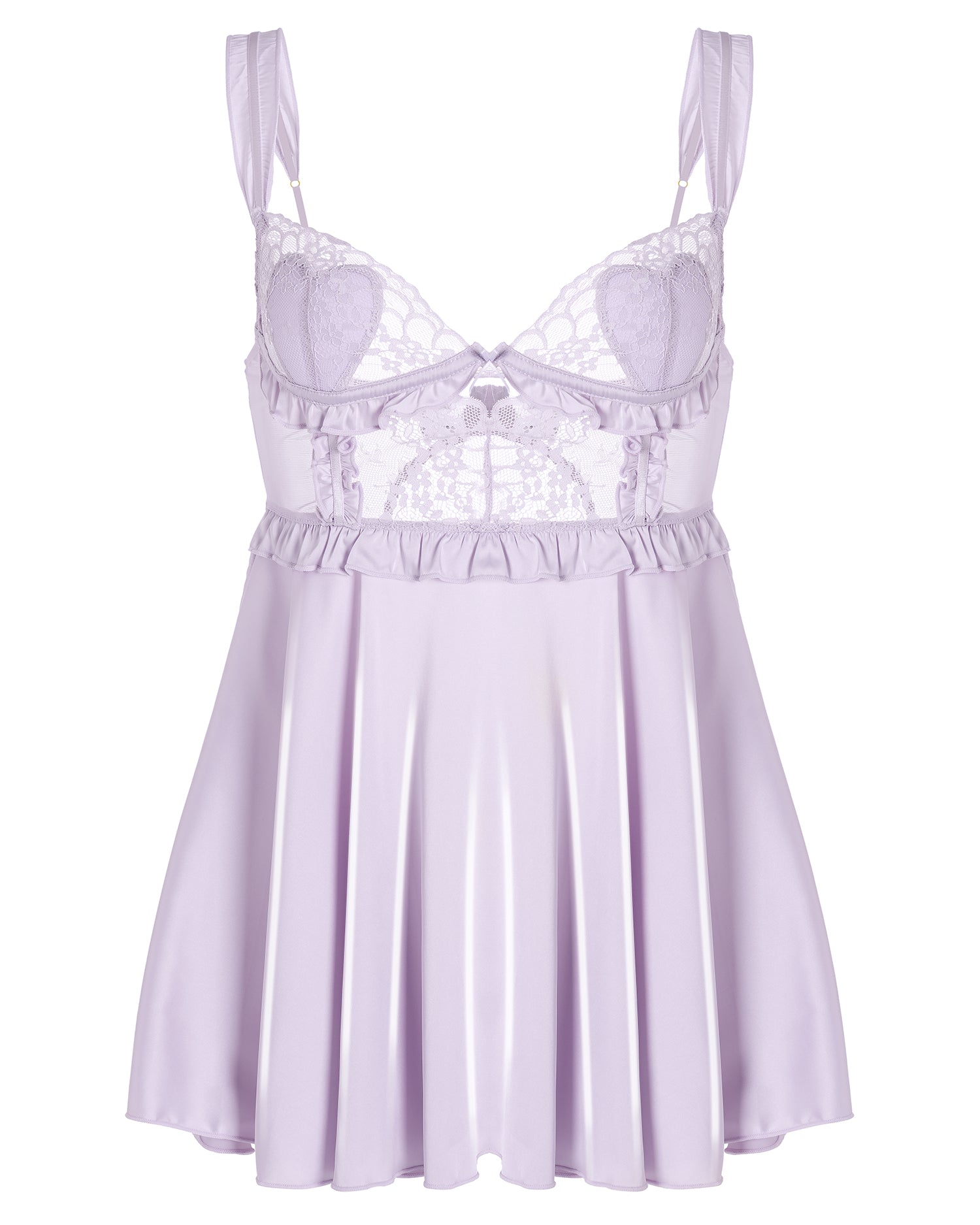 Purple Soft Satin Slip Dress
