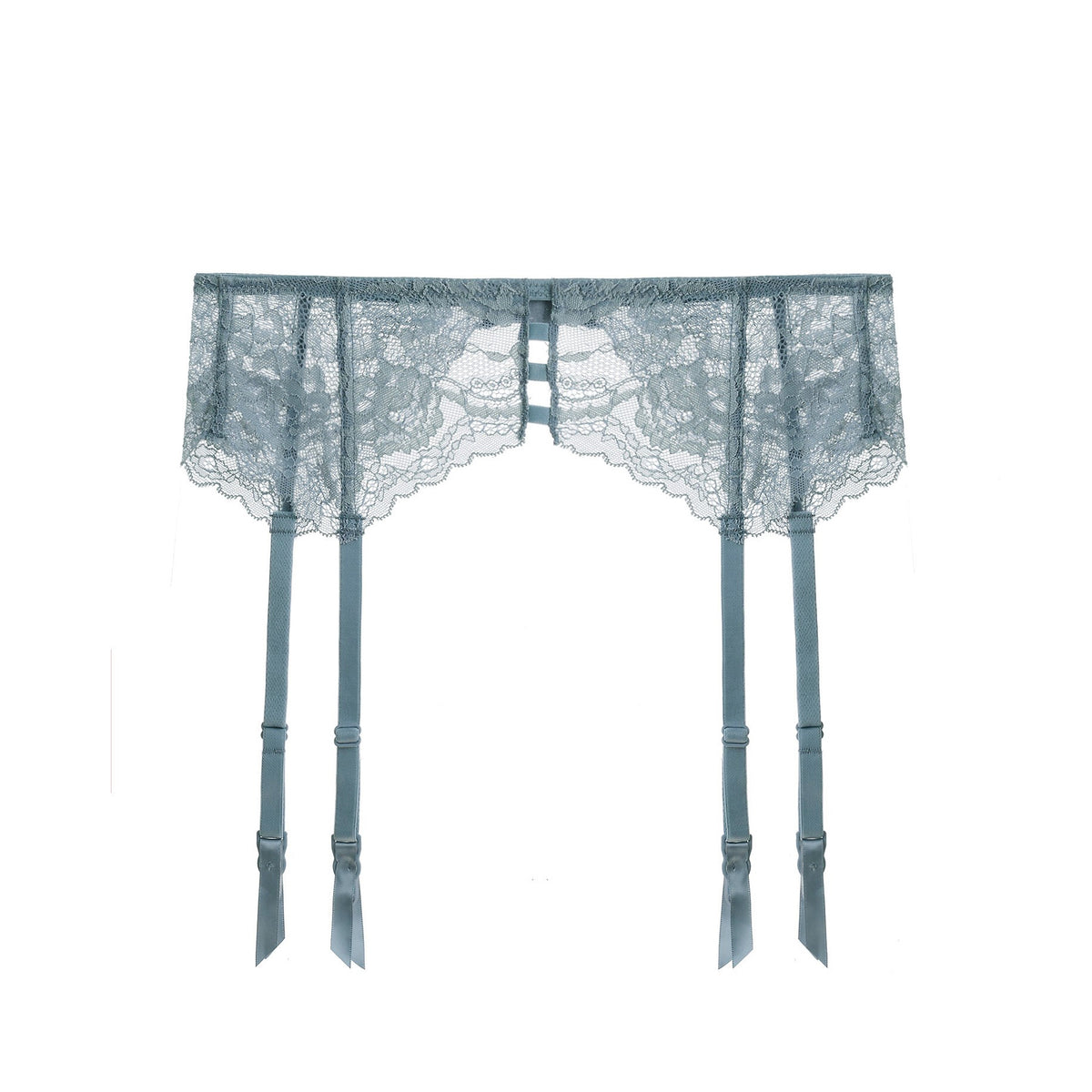 Green Floral Lace Trim Garter Belt Lingerie Hello.LA.Girl