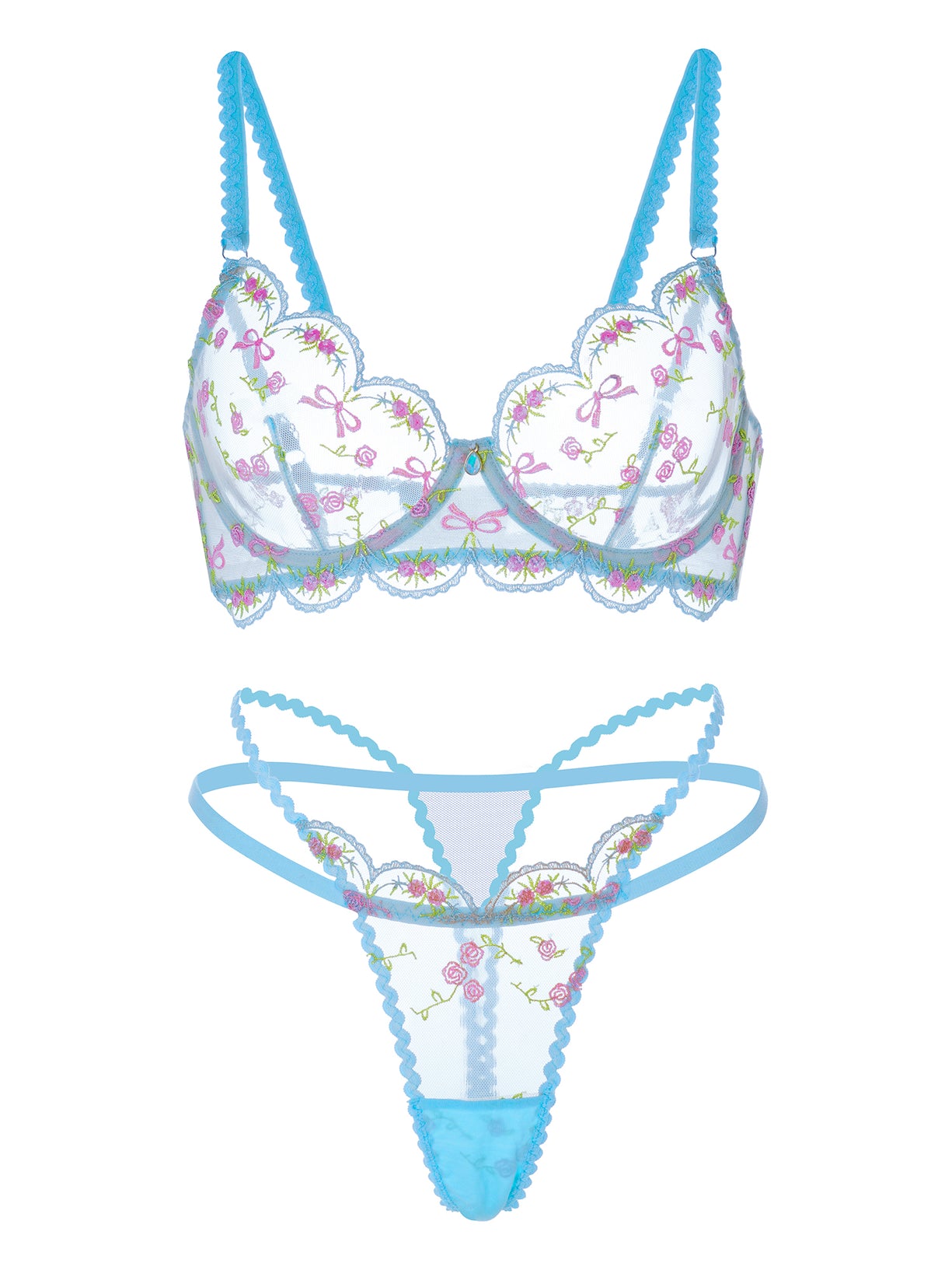 Crimson Halo Lace Lingerie Set main image 1