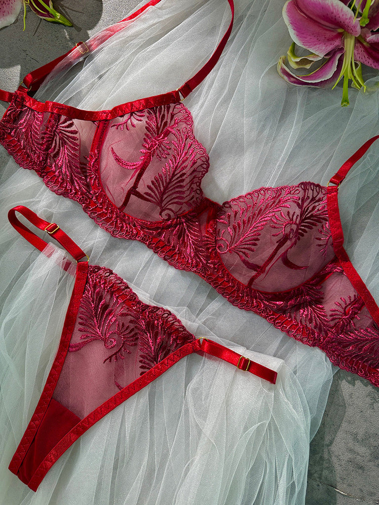 Elegant Essence Embroidery Lingerie Set| HelloLAGirl
