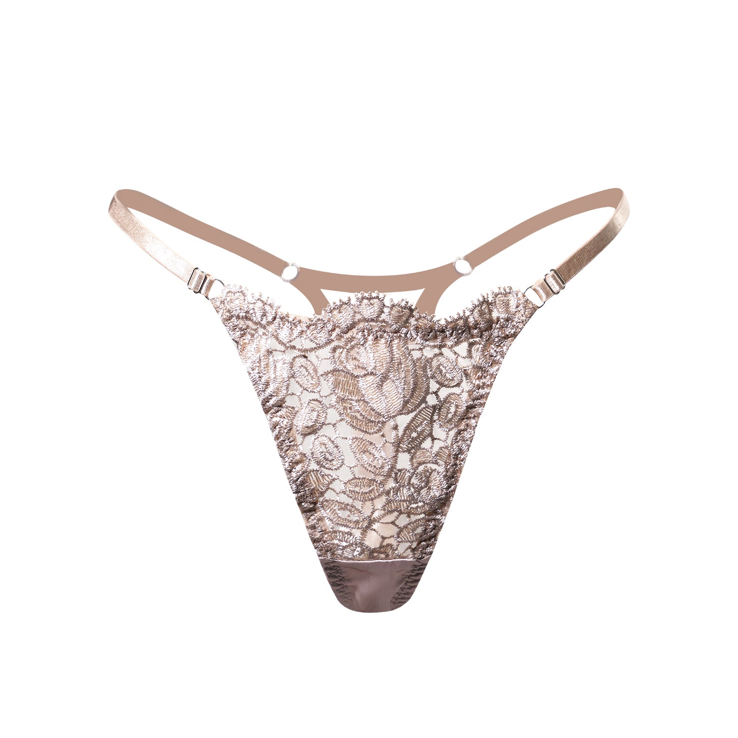 Sexy Embroidery Floral Thong