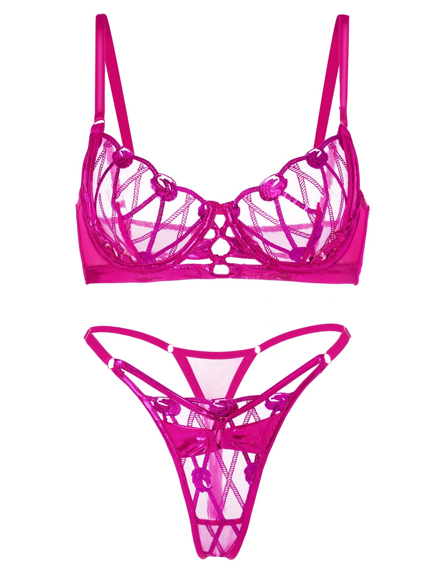 Opulent Magenta Fantasy Lingerie Set