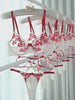Luxurious Red Floral Lingerie Set