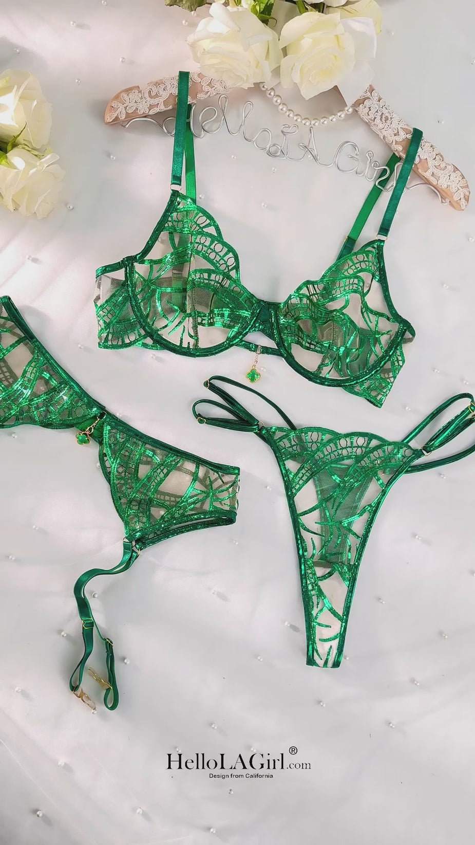 luxe-green-metallic-foil-lace-lingerie-set-hellolagirl-hello-la-girl
