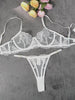 White Elegant Essence Embroidery Lingerie Set