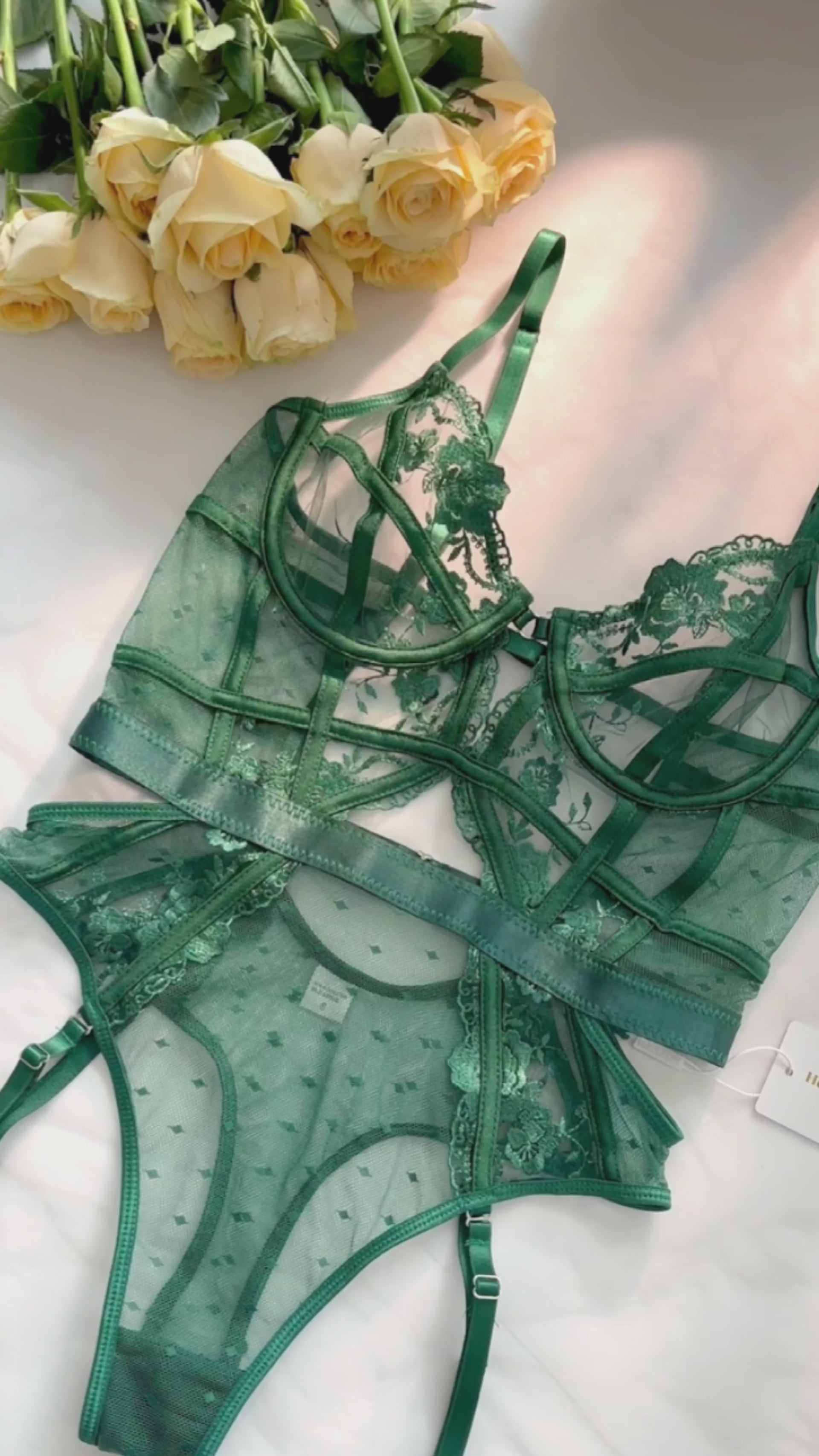 Lace Bodysuit with Plunge and Cutout - Understated Glamour