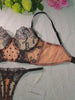 Nude Black Spot Soft Lace Widen Side Lingerie Set