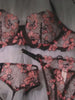 Black& Dustyrose Flowers  Lingerie Set