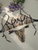 Black Embroidered Corset & Panty Lingerie Set