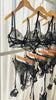 Sheer Black &Golden Embroidery Lingerie Set