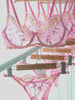Pink Fancy Embroidery Lingerie Set