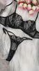 Exquisitely Crafted Midnight Black Lace Lingerie Set