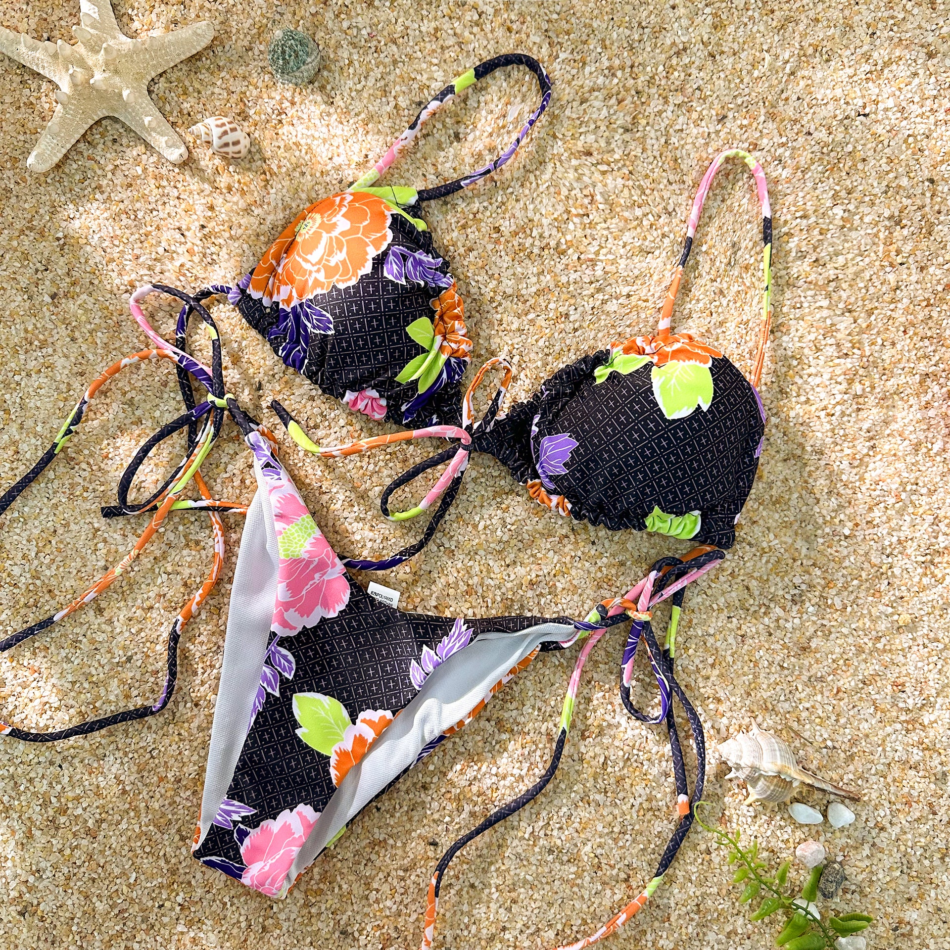 Simple Adjustable V-shaped Panties Bikini Set – Hello.LA.Girl