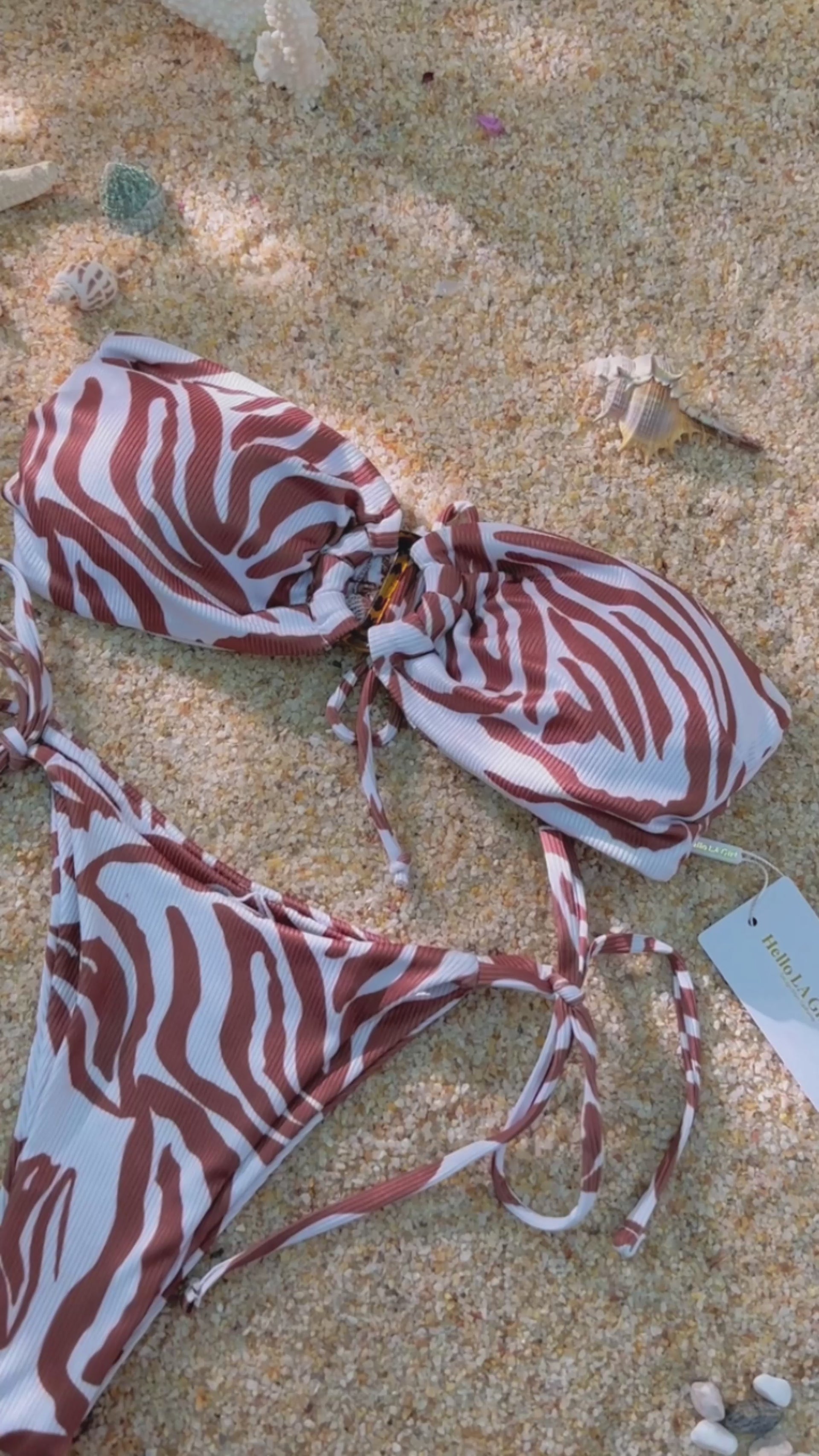 Tube Top Sexy Striped Bikini Set – Hello.LA.Girl